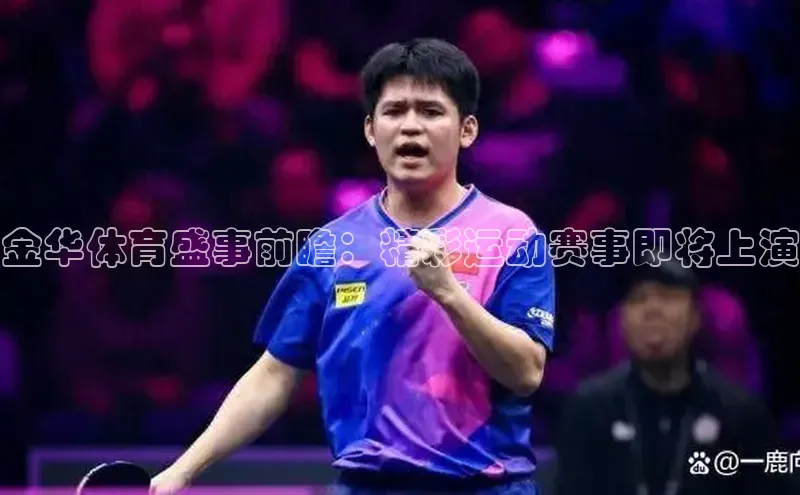 金华体育盛事前瞻：精彩运动赛事即将上演